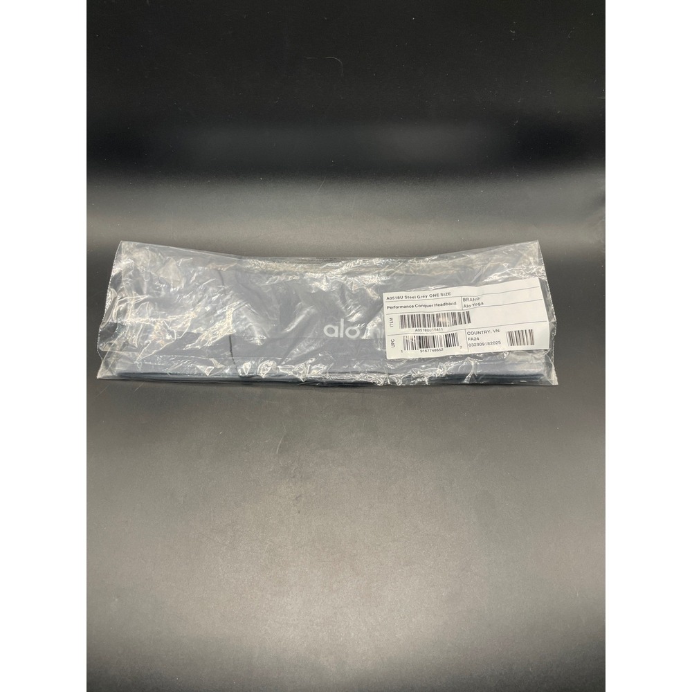 Alo Yoga Performance Conquer Headband Steel Grey A0518U One Size NWT